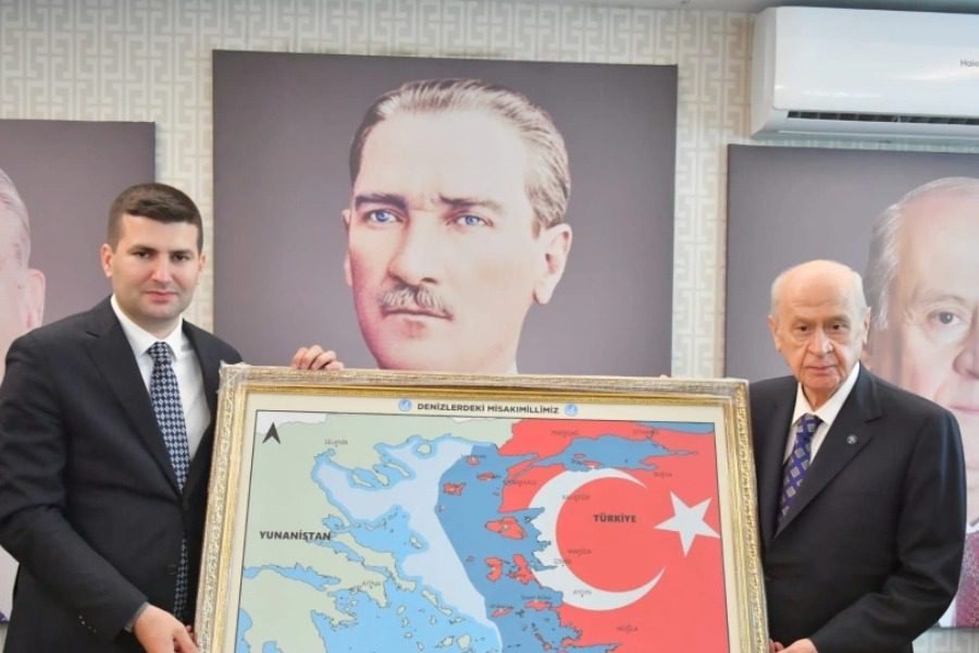 Χάρτης πρόκληση κατά της Ελλάδας από τον εταίρο του Ερντογάν