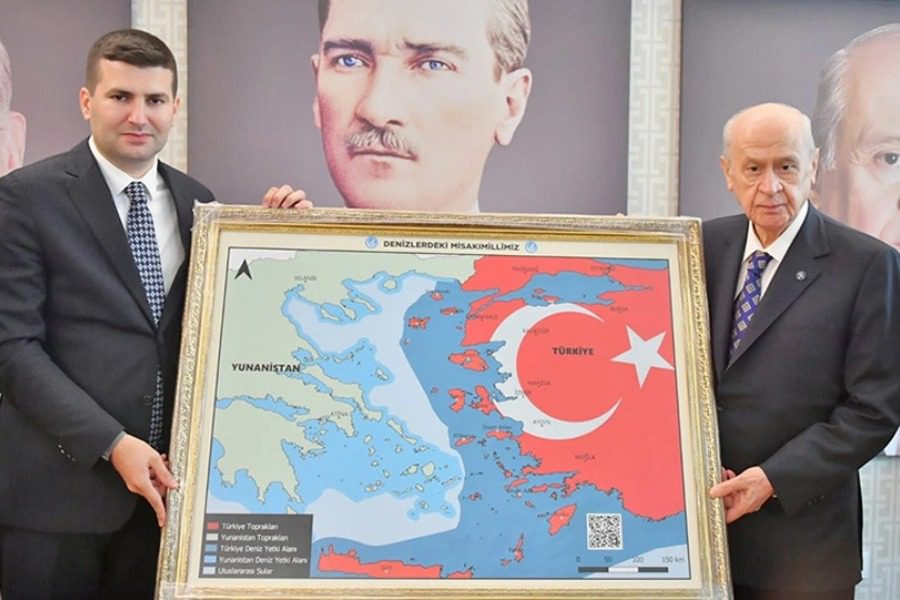 Ο Μητσοτάκης καλεί τον Ερντογάν να απαντήσει για τον χάρτη ‑ πρόκληση του Μπαχτσελί