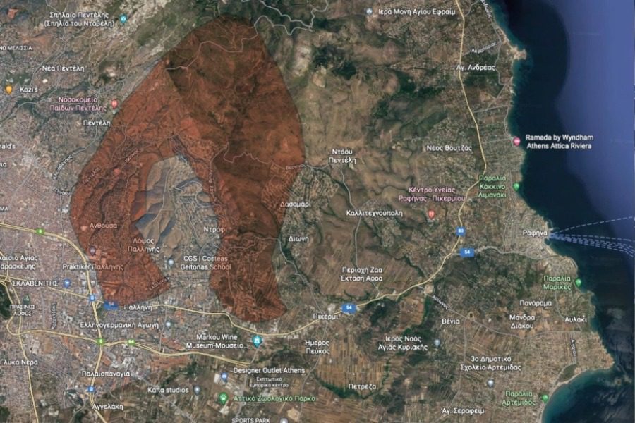 Φωτιά στην Πεντέλη: Που υπάρχουν ακόμα ενεργά μέτωπα