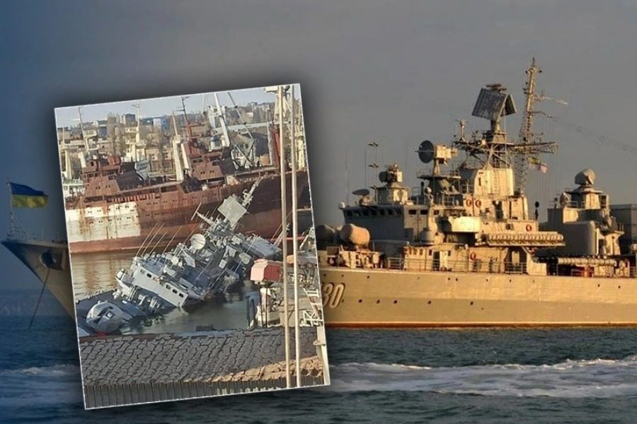 Ουκρανία: Bύθισε τη ναυαρχίδα της για να μην πέσει στα χέρια των Ρώσων