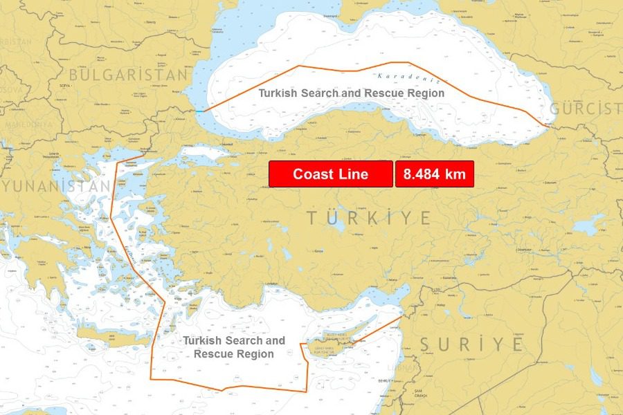 Φωτιά από την Τουρκία: Ο χάρτης της «Γαλάζιας Πατρίδας» στην ιστοσελίδα της Τουρκικής Ακτοφυλακής