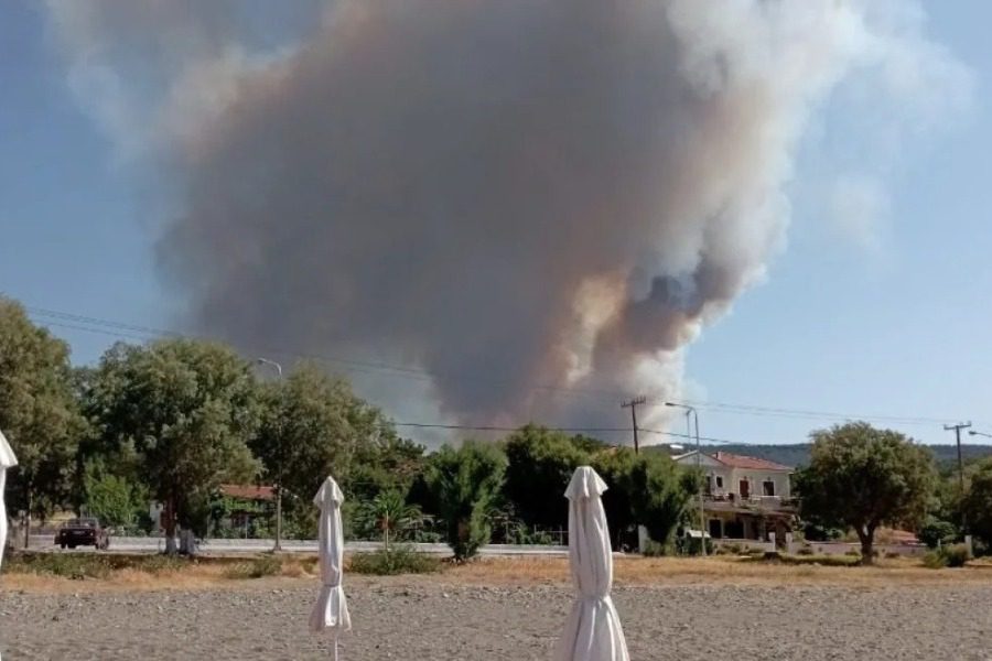 Φωτιά στη Λέσβο