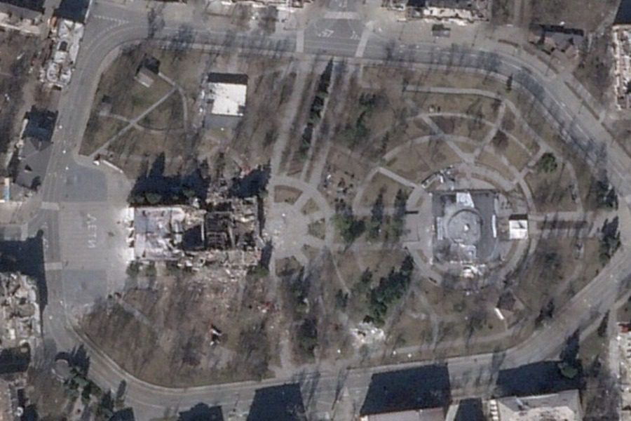 Η ολική καταστροφή της Μαριούπολης από ψηλά