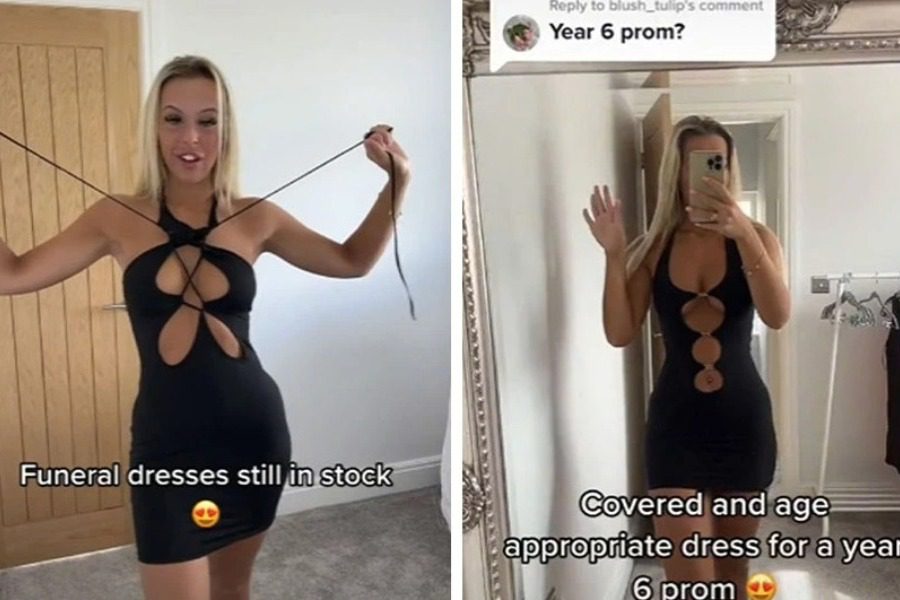 TikTok: Χαμός με μοντέλο που προτείνει αποκαλυπτικό φόρεμα για κηδείες
