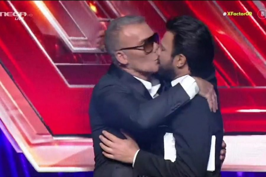 «X Factor»: Ανδρέας Γεωργίου & Στέλιος Ρόκκος φιλήθηκαν στο στόμα