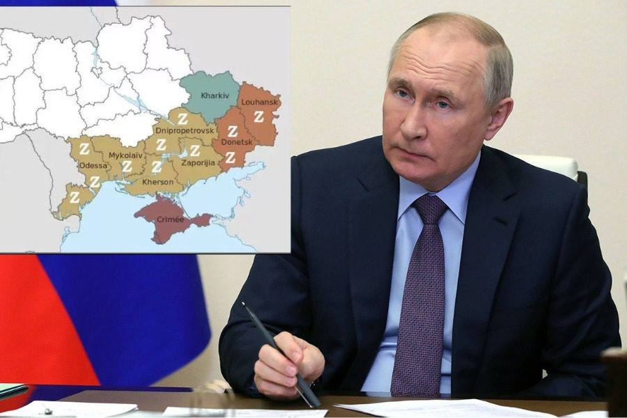 Ο χάρτης με τη «Νέα Ρωσία» ‑ Ποια εδάφη χάνει η Ουκρανία