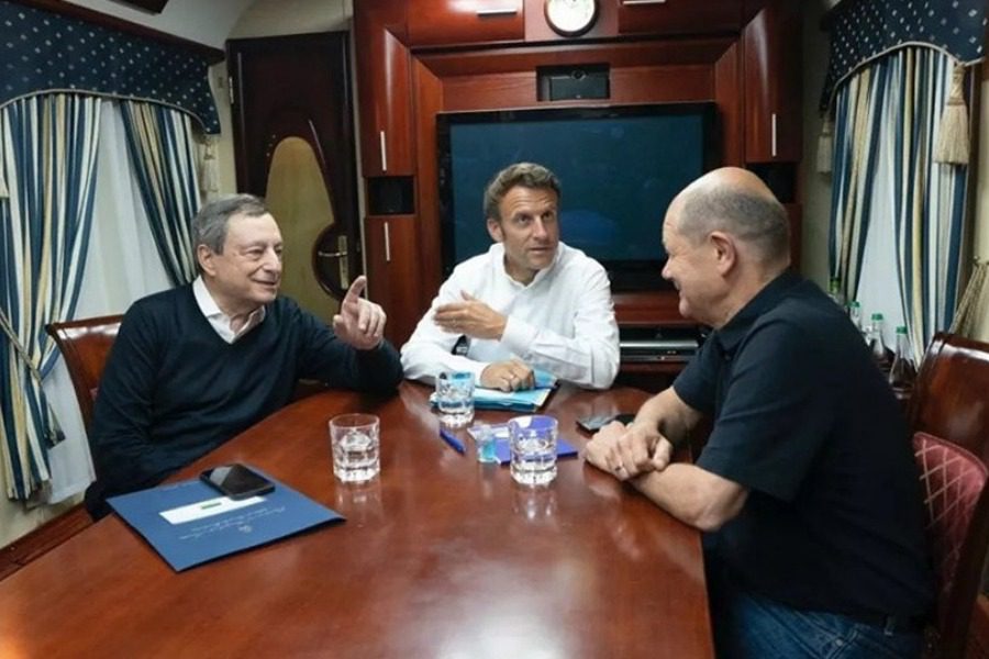 Ουκρανία: Μακρόν, Ντράγκι και Σολτς σε τρένο με προορισμό το Κίεβο