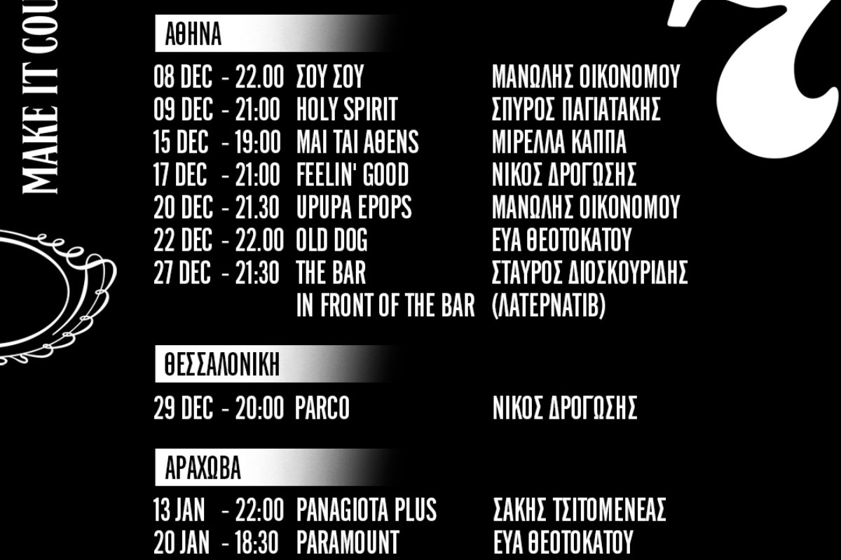 Το Jack Daniel’s και ο En Lefko 87.7 σας προσκαλούν σε 10 μοναδικά parties σε Αθήνα, Θεσσαλονίκη και Αράχωβα!