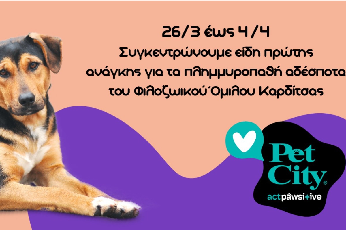 Τα Pet City κάνουν πράξη την αγάπη και τη φροντίδα για τα πλημμυροπαθή αδέσποτα ζώα της Καρδίτσας