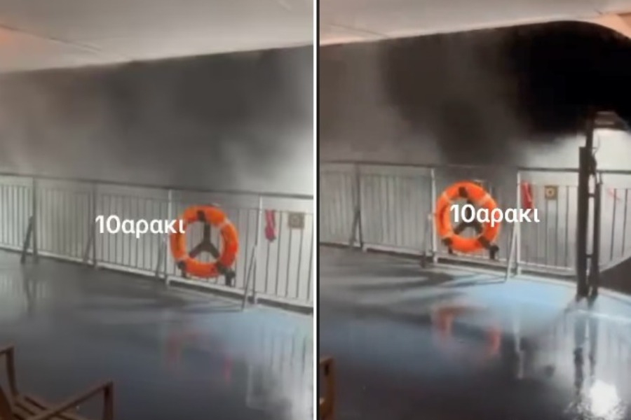 Τρομακτικό βίντεο από τη στιγμή που 10 μποφόρ «χτυπούν» πλοίο που πήγαινε από Ηγουμενίτσα στην Ανκόνα