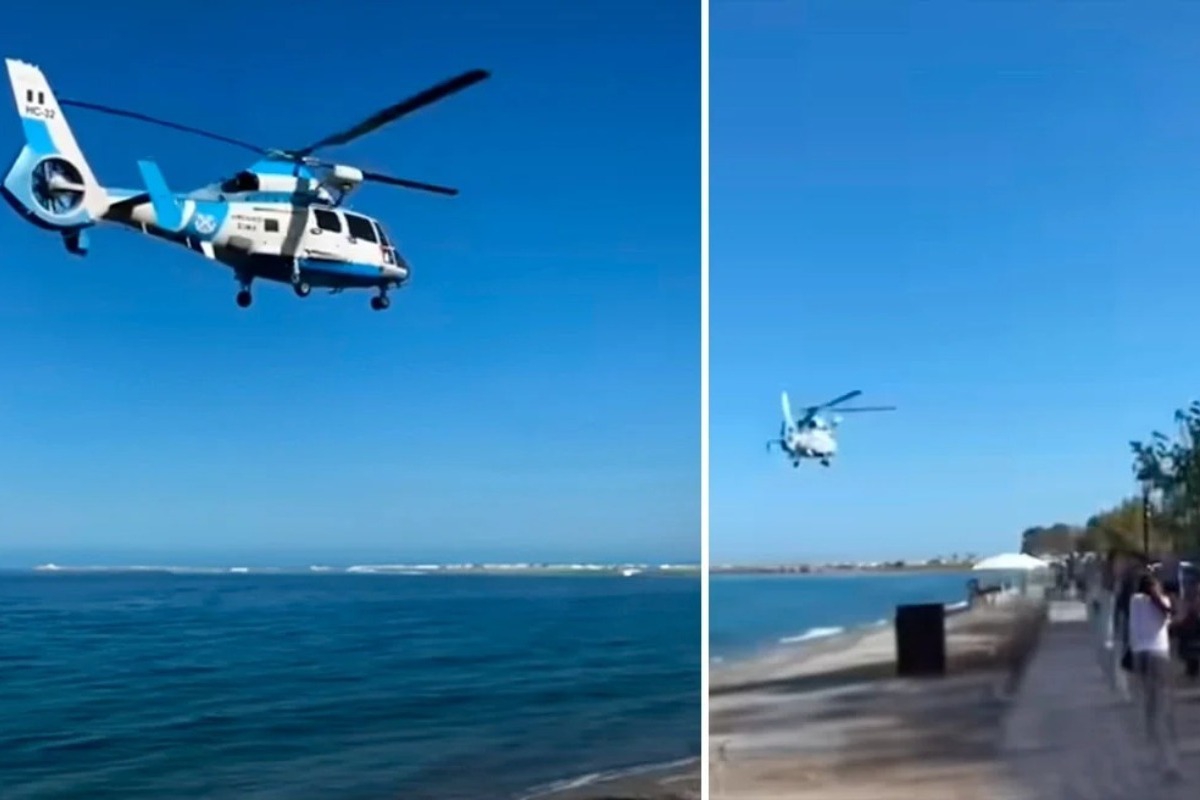 Βίντεο με τη χαμηλή πτήση ελικοπτέρου του Λιμενικού στον Πλαταμώνα ‑ Τραυματiστηκε μία γυναίκα