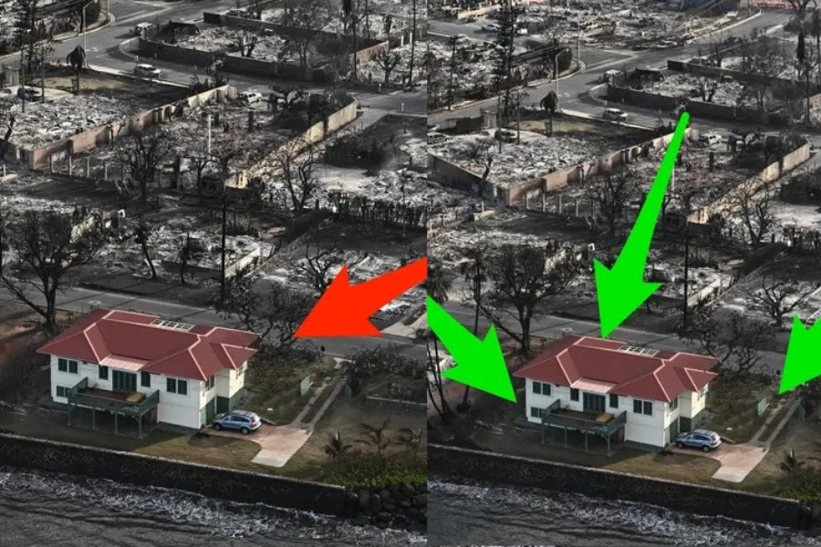 Ήταν το μοναδικό σπίτι που σώθηκε από τη φωτιά ‑ Κι όμως δεν είναι Photoshop