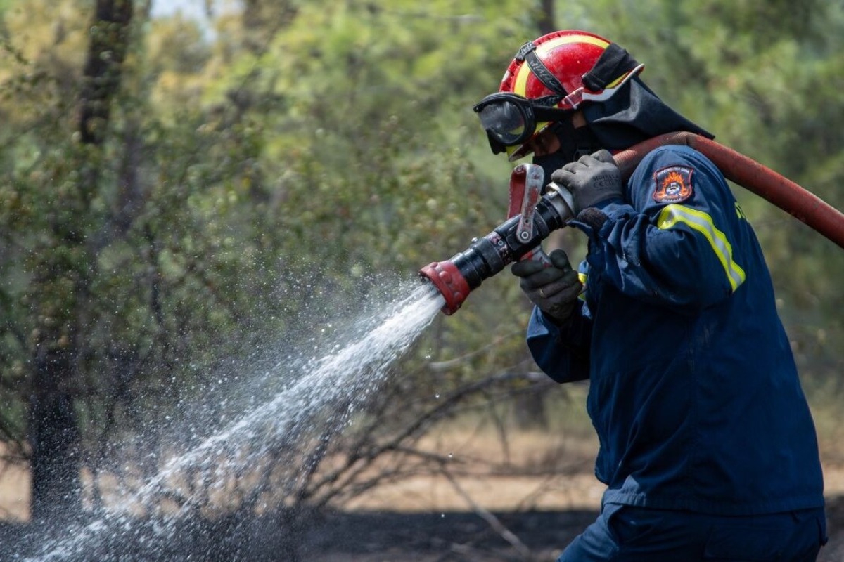 Φωτιά στις Γλαφυρές Βόλου στο πεδίο βολής του Στρατού ‑ Εκρήξεις από τα βλήματα