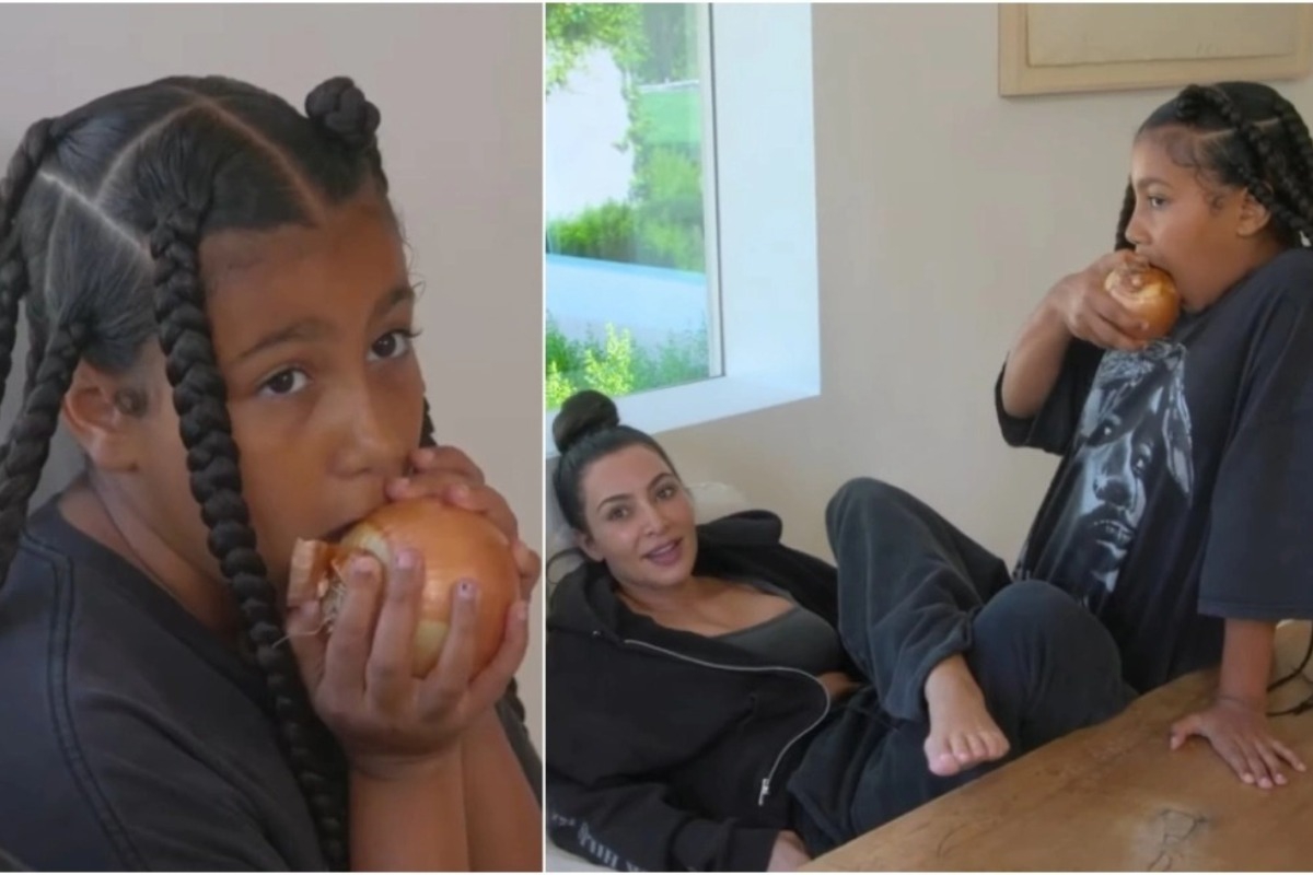 Η κόρη της Kim Kardashian τρώει ωμά κρεμμύδια σαν να είναι ... φρούτο