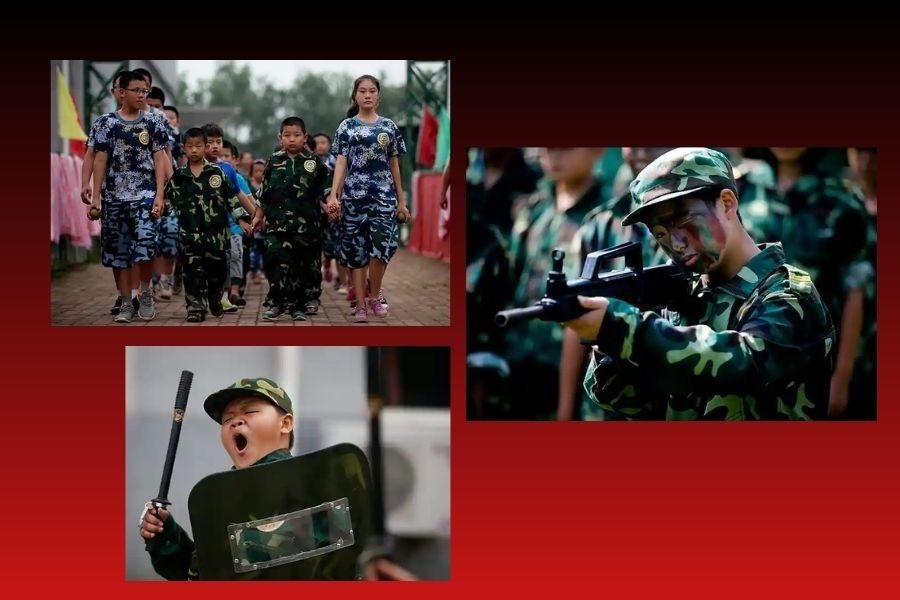 Παιδικές στρατιωτικές κατασκηνώσεις: Ένα κοινό θέαμα στην Κίνα