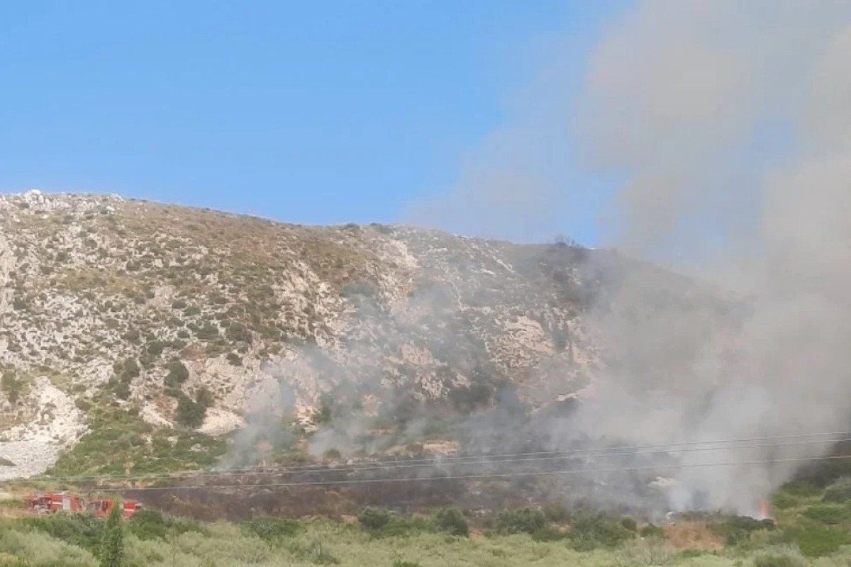 Κεφαλονιά: Ξέσπασε πυρκαγιά σε αγροτοδασική έκταση
