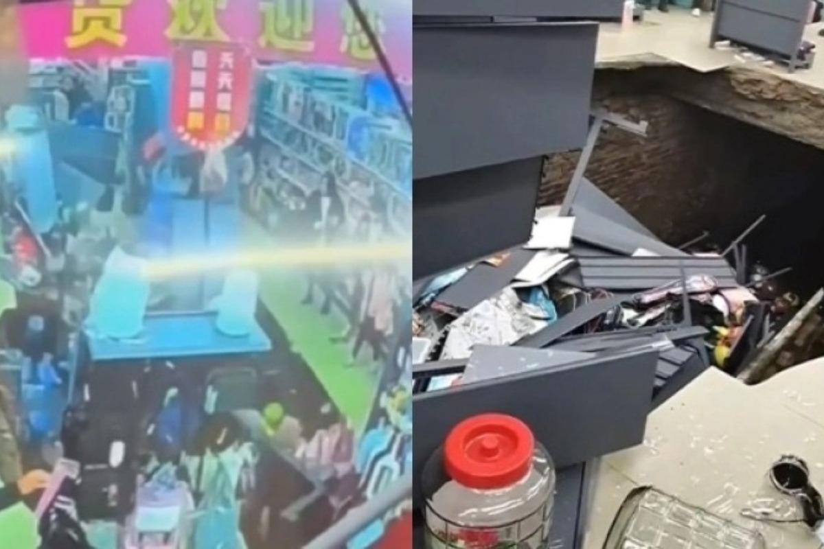 «Ανοιξε η Γη και τους κατάπιε»: Σοκαριστικό βίντεο δείχνει τη στιγμή που πάτωμα καταρρέει