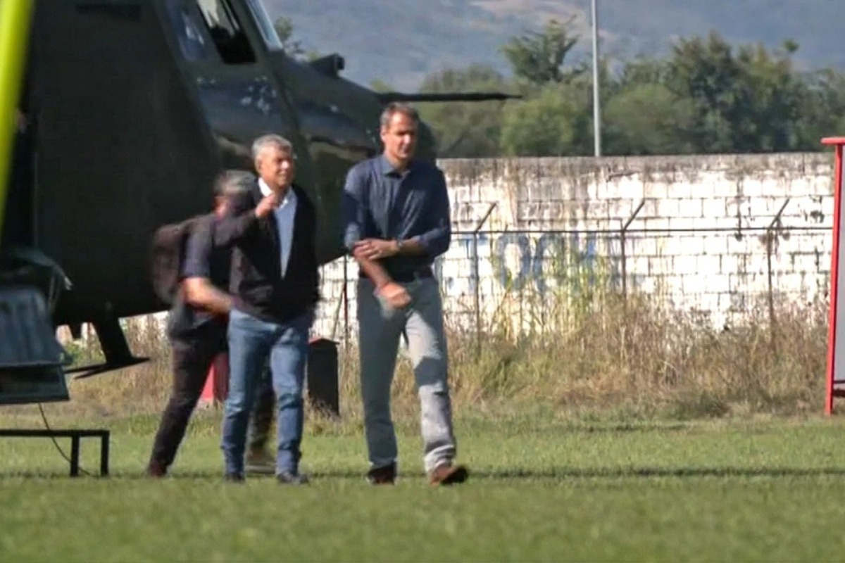 Στη Λάρισα ο Κυριάκος Μητσοτάκης