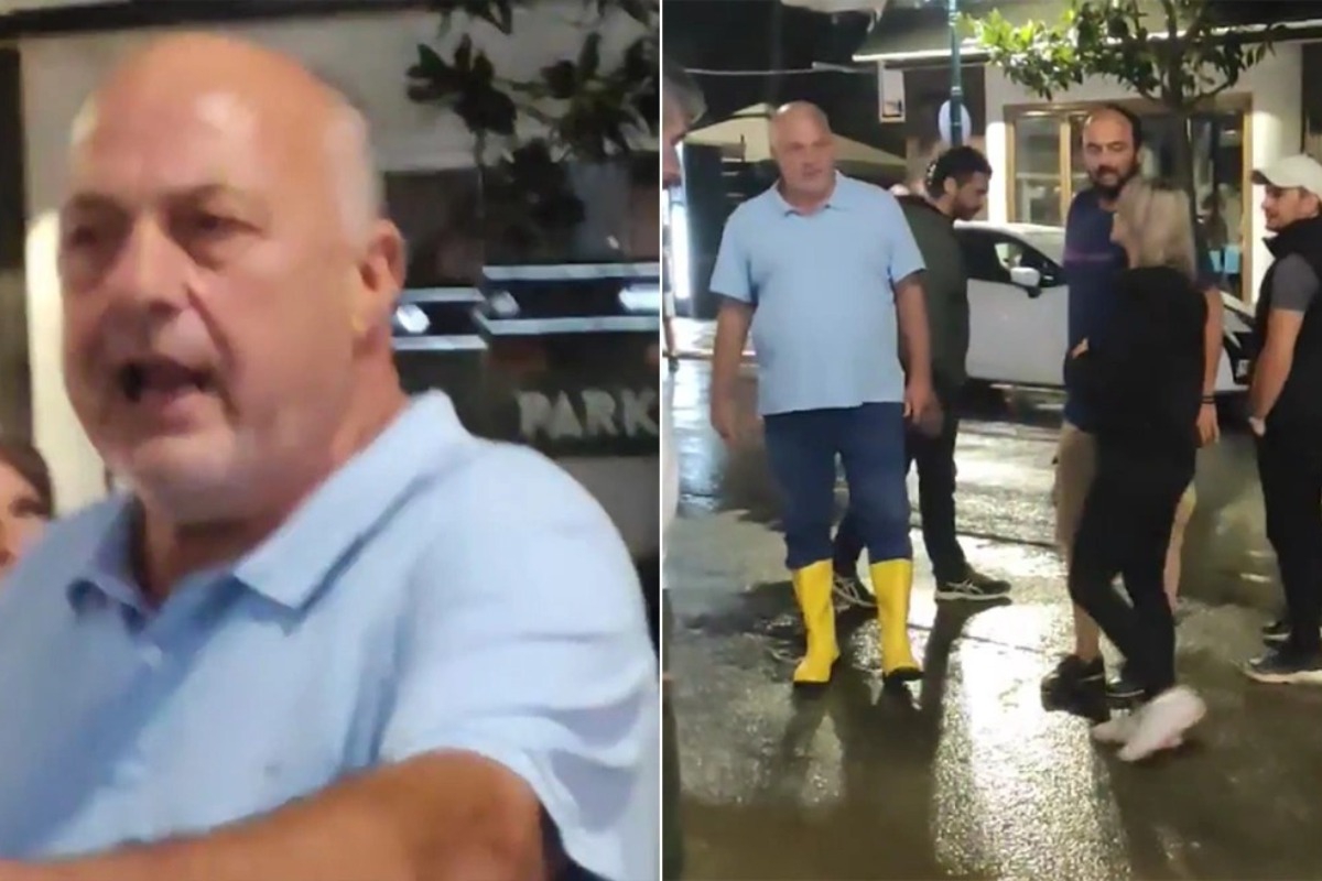 Αχιλλέας Μπέος: Καταβρέχει με μάνικα πολιτικό του αντίπαλο έξω από εκλογικό κέντρο ‑ Δείτε βίντεο
