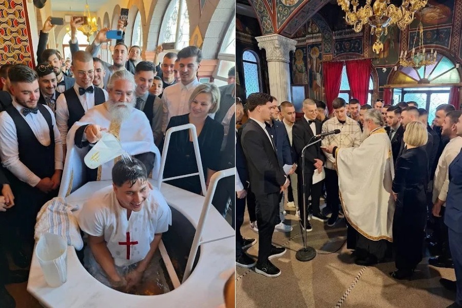 Μία διαφορετική βάφτιση στο Ναύπλιο: 20χρονος βαπτίστηκε χριστιανός με 27 νονούς