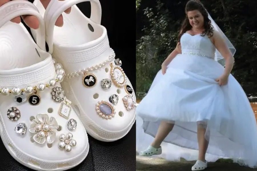 Η μόδα των Crocs έφτασε ως τις νύφες και μείναμε με το στόμα ανοιχτό από την τιμή τους