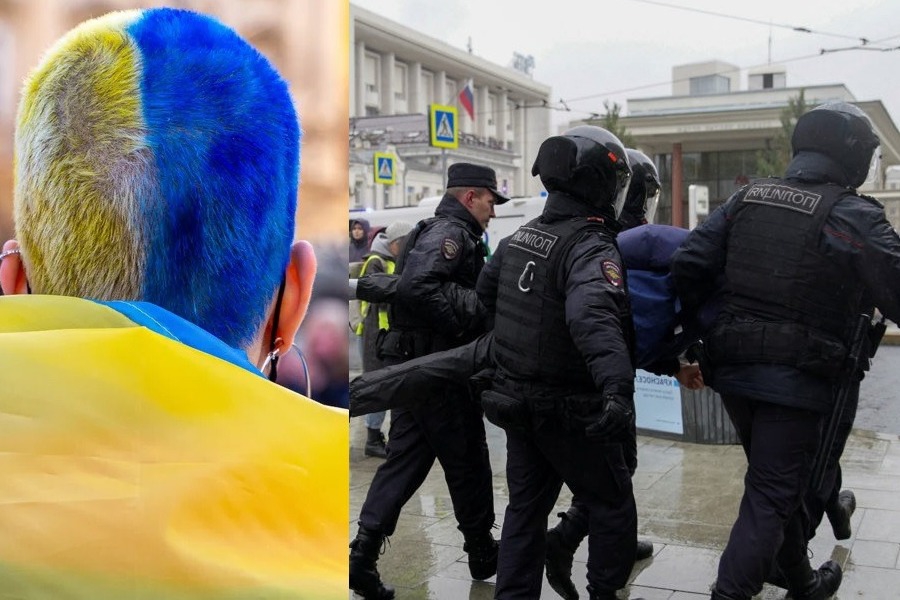 Ρωσία: Πρόστιμο σε άνδρα επειδή… έβαψε τα μαλλιά του στα χρώματα της Ουκρανίας