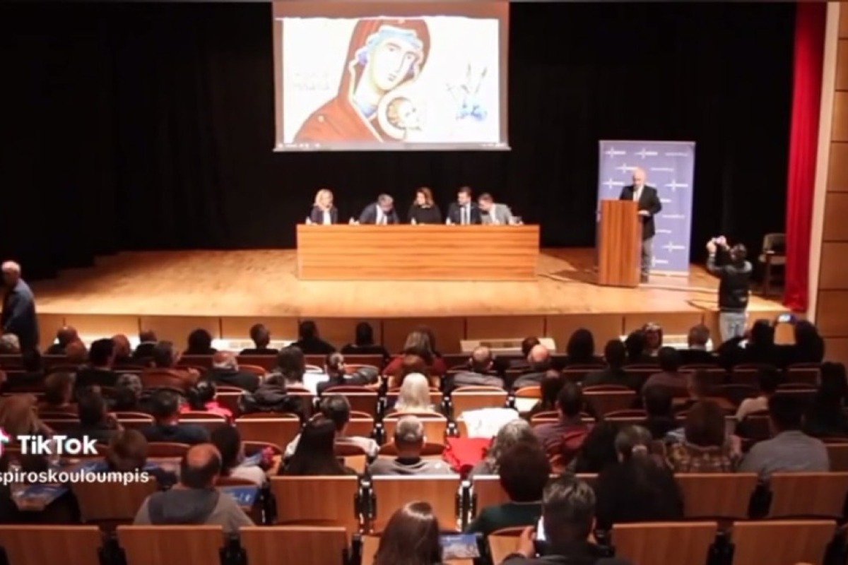 Δείτε πώς ξεκινάει μια προεκλογική συγκέντρωση του κόμματος «ΝΙΚΗ»