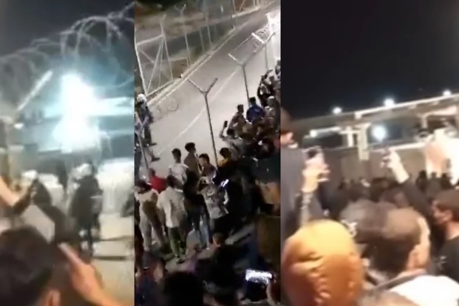 Ένταση στη δομή της Σάμου: Συγκέντρωση μεταναστών υπέρ της Παλαιστίνης