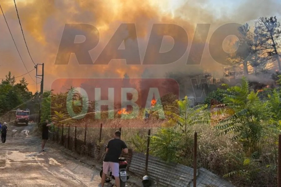 Φωτιά κοντά σε σπίτια στη Θήβα