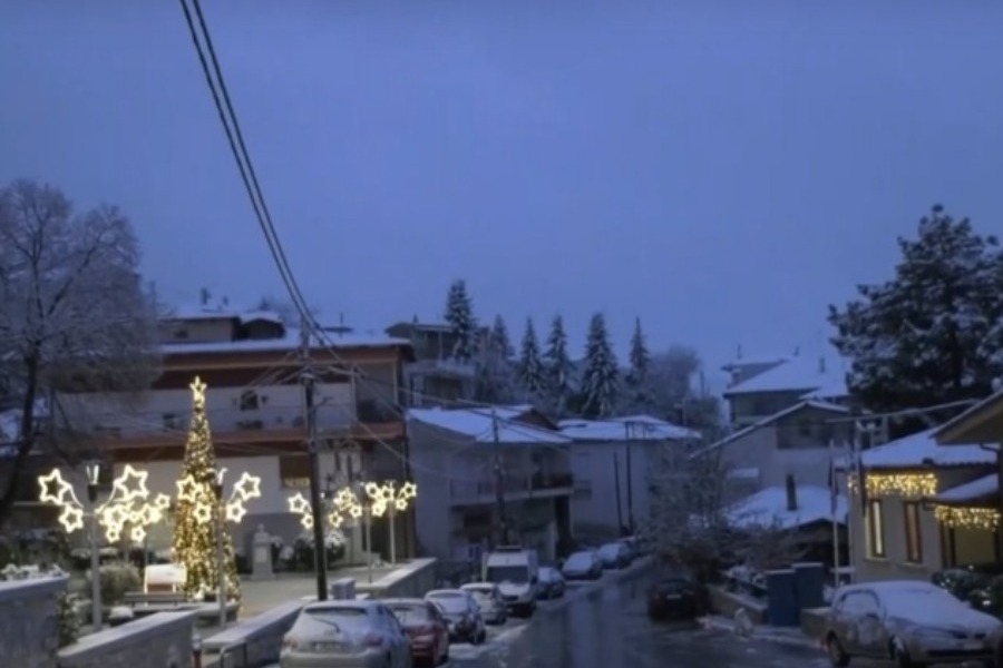 Καιρός: Στα «λευκά» ο Χορτιάτης και τα ορεινά της Χαλκιδικής