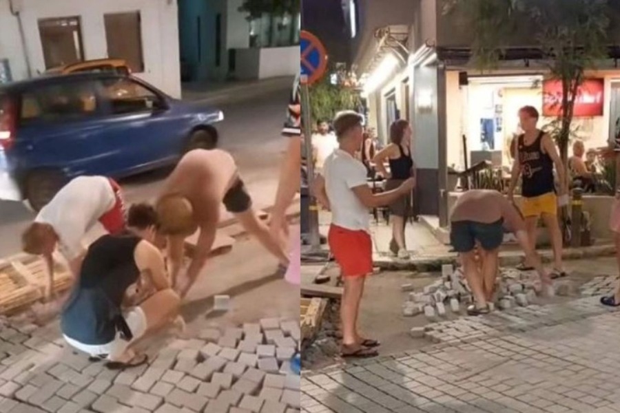 Τουρίστες είδαν πως καθυστερεί το έργο στα Μάλια και έπιασαν δουλειά