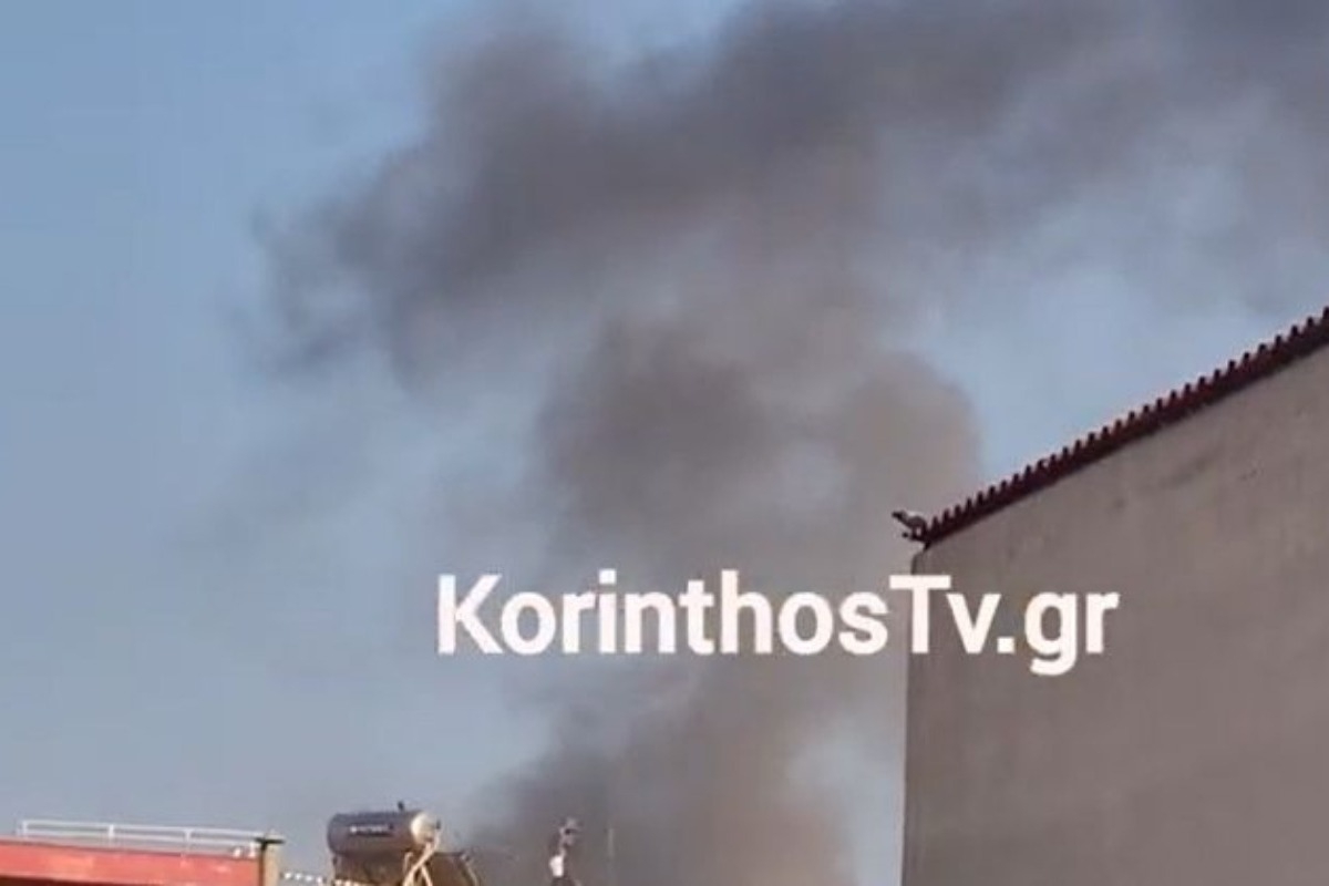 Φωτιά στην Κορινθία: Ήχησε 112 στα Εξαμίλια ‑ «Παραμείνετε σε εσωτερικούς χώρους»