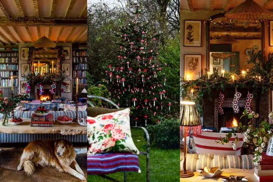 Μέσα στο ονειρεμένα στολισμένο σπίτι της Amanda Brooks