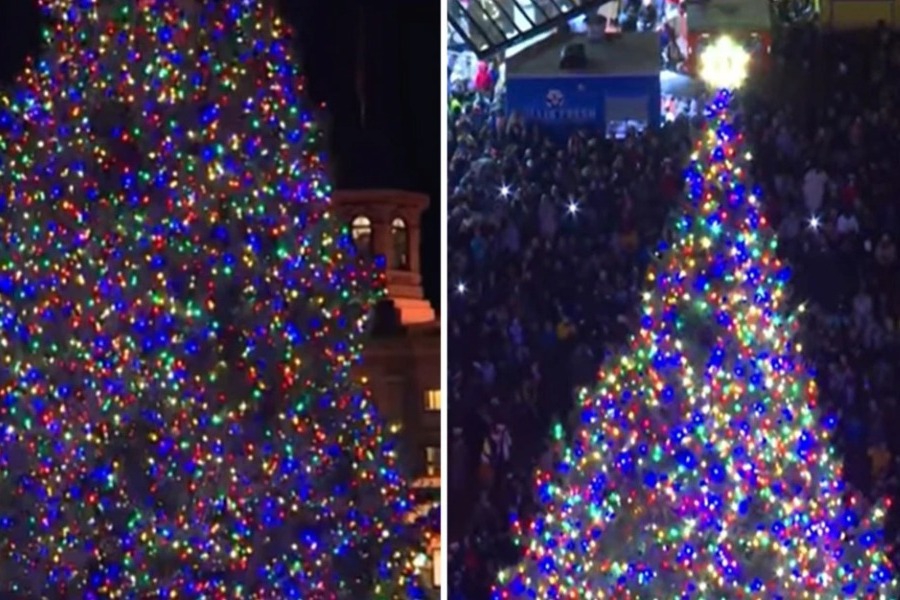 Η πόλη που προκάλεσε οργή με την τελετή φωταγώγησης του «δέντρου» της: «Δεν μπορούν καν να πουν χριστουγεννιάτικο δέντρο»