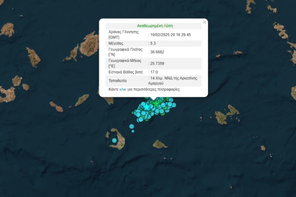 Ο μεγαλύτερος έως τώρα σεισμός στη Σαντορίνη ‑ 5,3 Ρίχτερ ταρακούνησαν το νησί