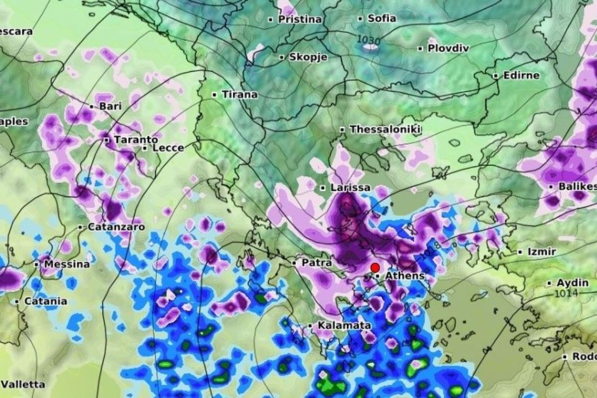 Καιρός: Χιονοεισβολή στην Αθήνα «βλέπει» το ECMWF ‑ Πότε «ασπρίζει» η πρωτεύουσα