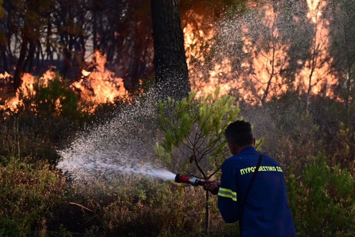 Μεγάλη φωτιά στην Πρέβεζα ‑ Εστάλη μήνυμα 112