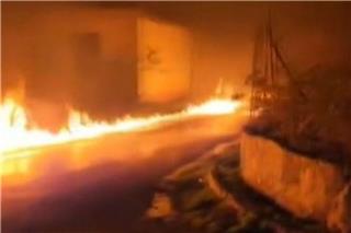 Φωτιά στο Διδυμότειχο: Πύρινο «ποτάμι» από διαρροή πετρελαίου σε αποθήκη στο χωριό Κυανή