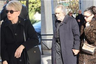 Κηδεία Σύλβας Ακρίτα: Βαθιά θλίψη στην κηδεία της - Ο Κώστας και ο Παύλος Αρζόγλου στο πλευρό της Έλενας Ακρίτα