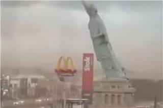 Βραζιλία: Η στιγμή που το Αγαλμα της Ελευθερίας καταρρέει εξαιτίας ισχυρών ανέμων – Δείτε βίντεο