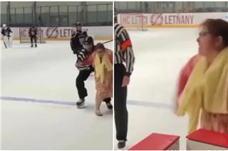 Μητέρα εισέβαλε σε παγοδρόμιο για να υπερασπιστεί τον γιο της και έγινε viral