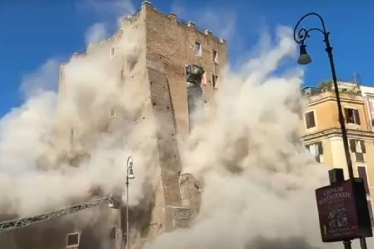 Μερική κατάρρευση πύργου στο Κολοσσαίο της Ρώμης ‑ Τουλάχιστον τρεις τραυματίες, δείτε βίντεο