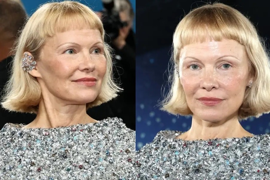 Χωρίς μακιγιάζ, με κοντά μαλλιά: Η Pamela Anderson κάνει τη μεγαλύτερη ανατροπή στο Met Gala