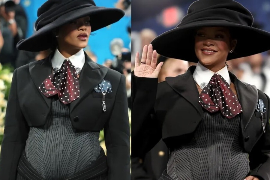 Έγκυος στο τρίτο της παιδί η Rihanna: Η εμφάνισή της με την φουσκωμένη κοιλιά στο MET Gala