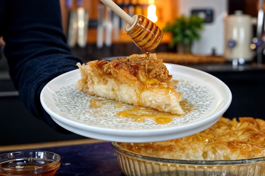 Αφράτη γαλατόπιτα με φύλλο χωρίς ζάχαρη