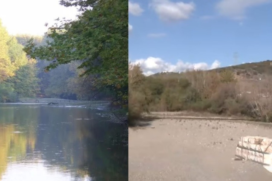 Ο Σπερχειός ποταμός έμεινε χωρίς νερό ‑ Τον διασχίζεις περπατώντας