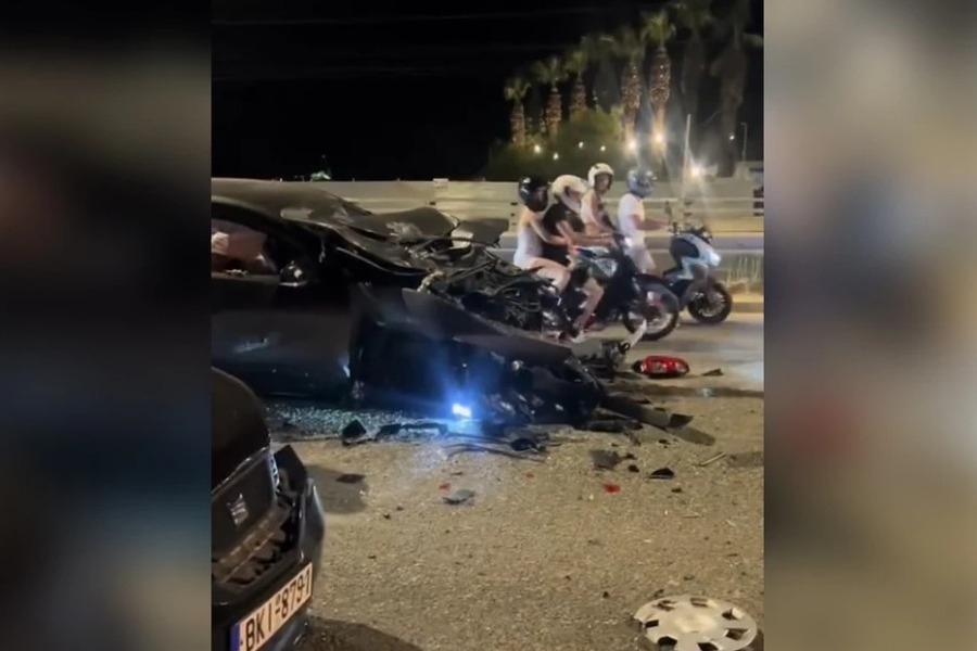 Βίντεο από τη σφοδρή καραμπόλα στην Ποσειδώνος με τα 7 αυτοκίνητα