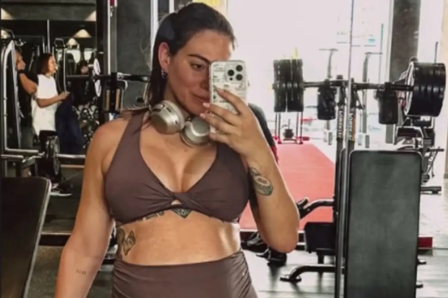 Η Ευρυδίκη Βαλαβάνη στο γυμναστήριο στον 6ο μήνα της εγκυμοσύνης της