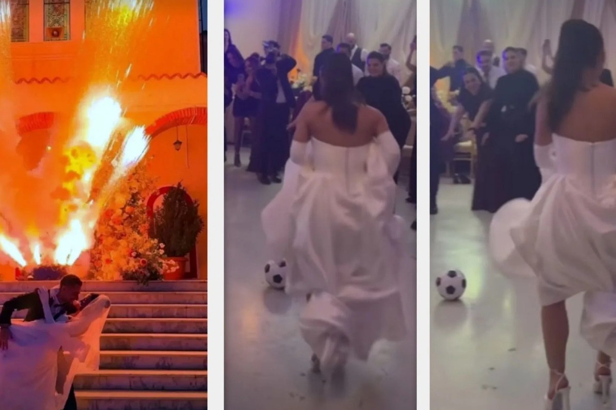 Κατσούλης‑Ρουμελιώτη: Το ξέφρενο γαμήλιο πάρτι, το γκολ της νύφης και τα δάκρυα του Σάκη