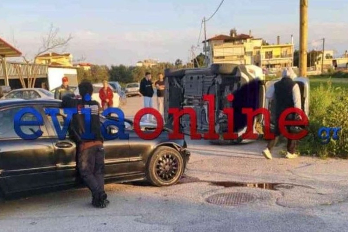 Τροχαίο στην Εύβοια: Σφοδρή σύγκρουση οχημάτων, δύο τραυματίες